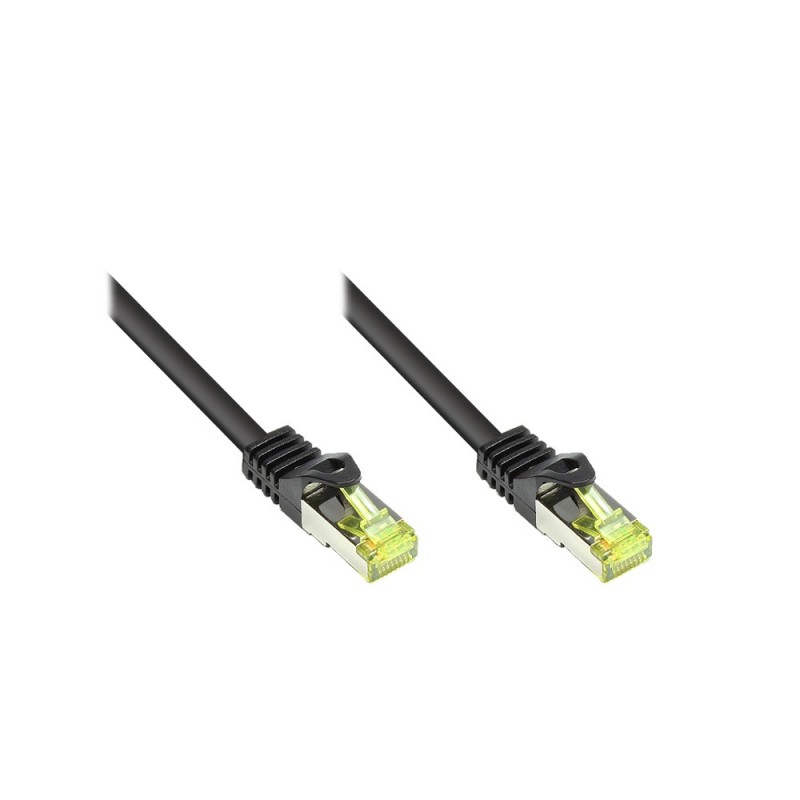 Good Connections Patchkabel con Cat. 7 Rohkabel S/FTP Nero 0,25m